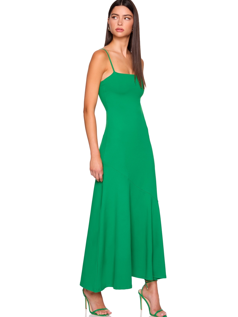 Susana Monaco Spaghetti-Strap Maxi Dress in Flame (Orange)